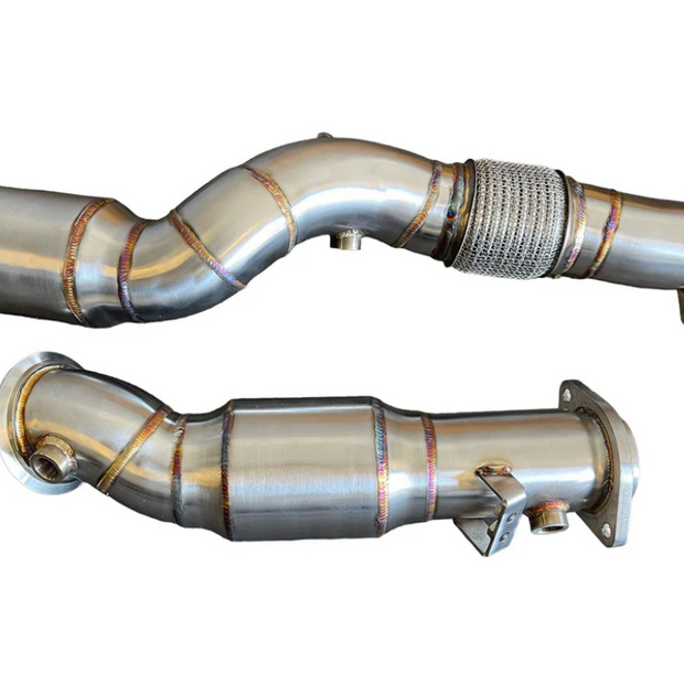 MAD BMW S58 Catted Downpipes M2 M3 M4 G87 G80 G82 G83 W/ Flex Section